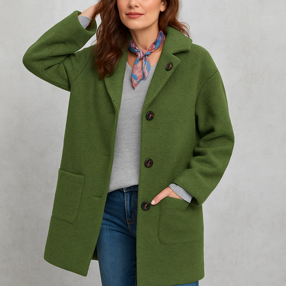 Warmer Damen Mantel aus Teddyfleece | Kuschelig & Elegant für Winter
