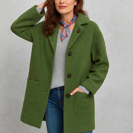 Warmer Damen Mantel aus Teddyfleece | Kuschelig & Elegant für Winter