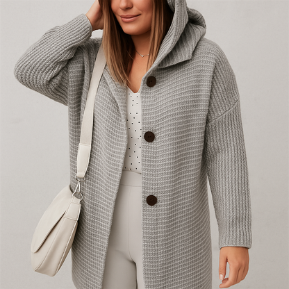 Damen Strickjacke mit Kapuze | Locker & Warm für Herbst Winter