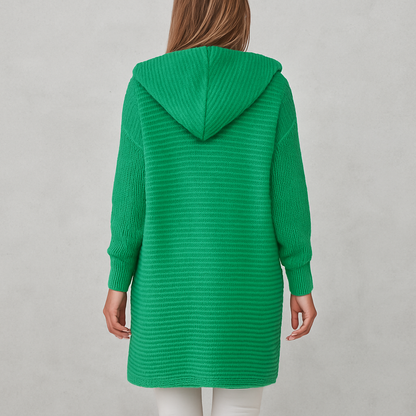 Damen Strickjacke mit Kapuze | Locker & Warm für Herbst Winter
