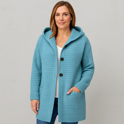 Damen Strickjacke mit Kapuze | Locker & Warm für Herbst Winter