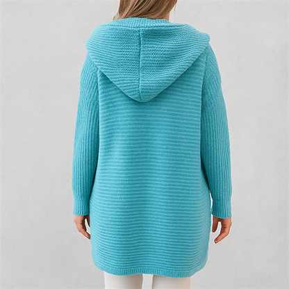 Damen Strickjacke mit Kapuze | Locker & Warm für Herbst Winter