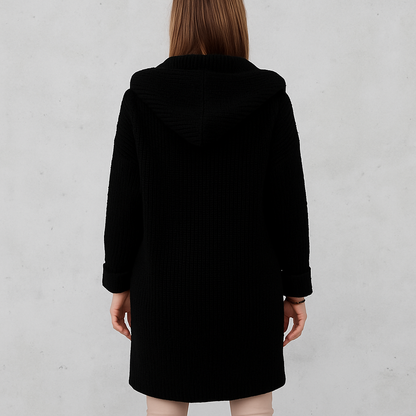 Damen Strickjacke mit Kapuze | Locker & Warm für Herbst Winter