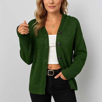 Lässiger Damen Strickjacke mit Knopfleiste | Herbst Winter