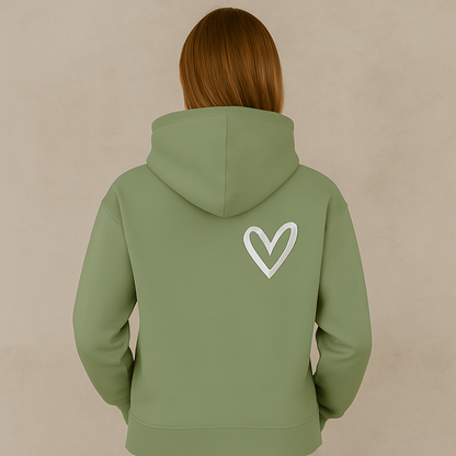 Damen Hoodie mit Herz Print | Lässig & Bequem