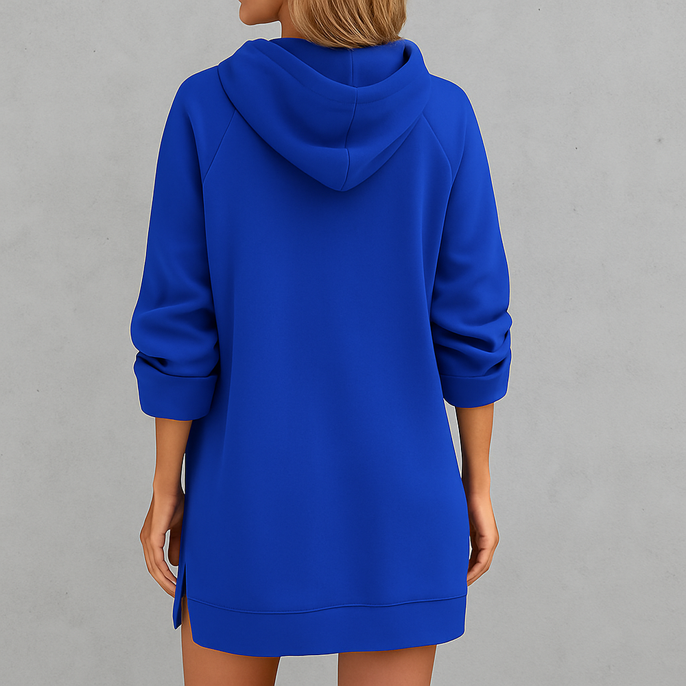 Lässiges Damen Hoodie Kleid mit Kordelzug | Bequem für Freizeit