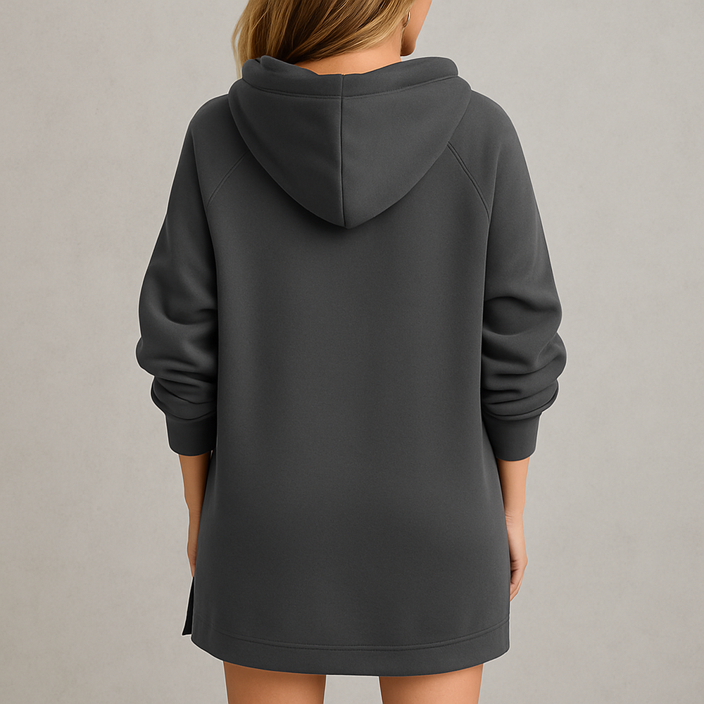 Lässiges Damen Hoodie Kleid mit Kordelzug | Bequem für Freizeit