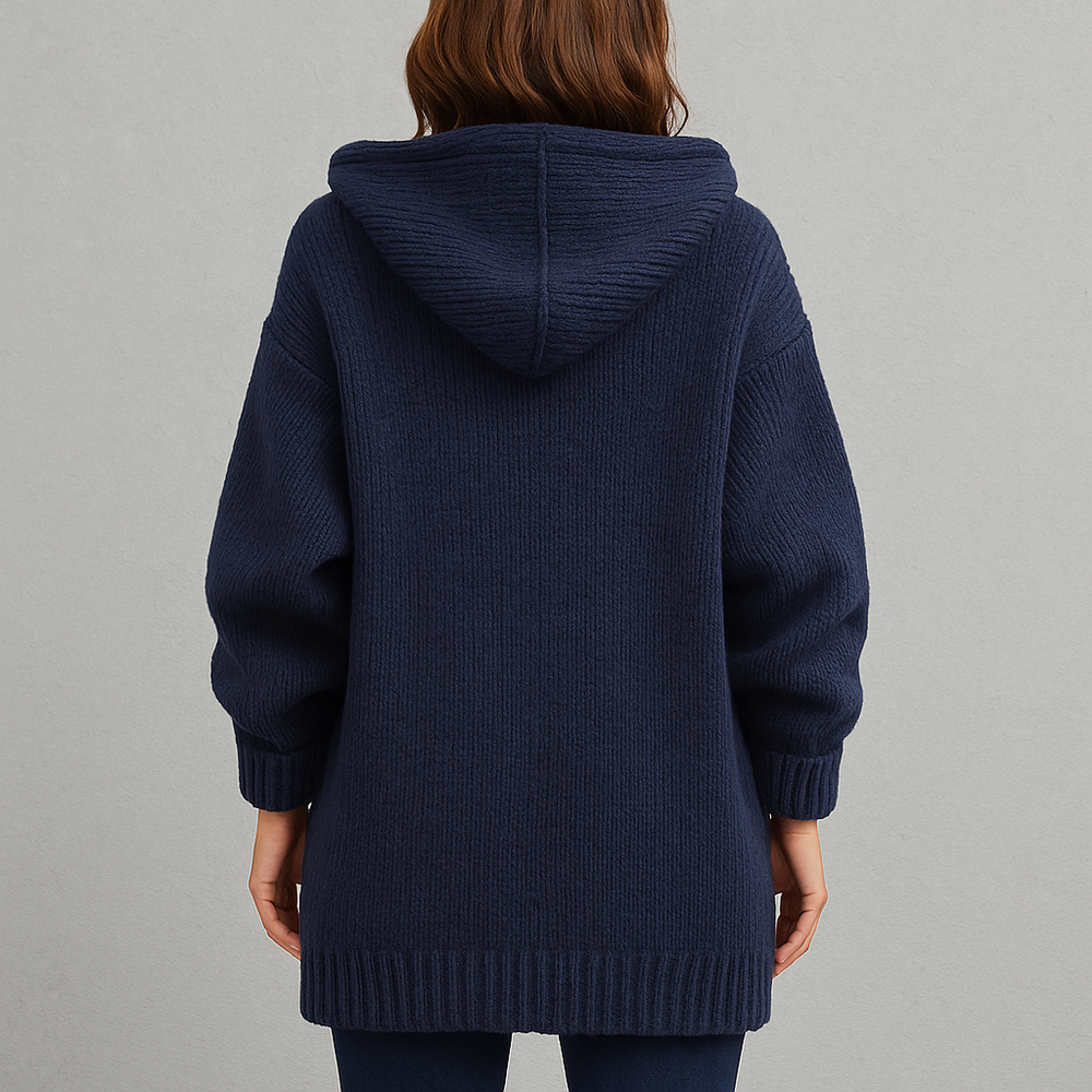 Kuscheliger Damen Strickjacke mit Kapuze | Warm für Herbst/Winter
