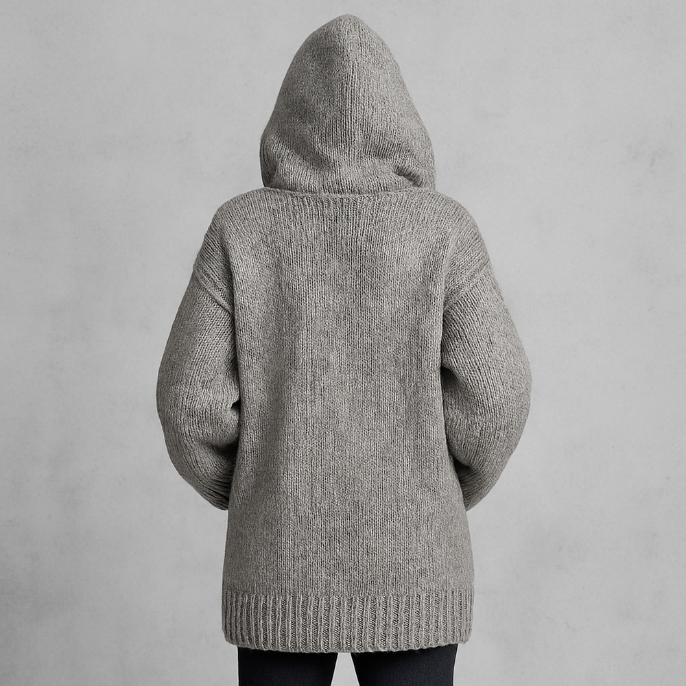 Kuscheliger Damen Strickjacke mit Kapuze | Warm für Herbst/Winter