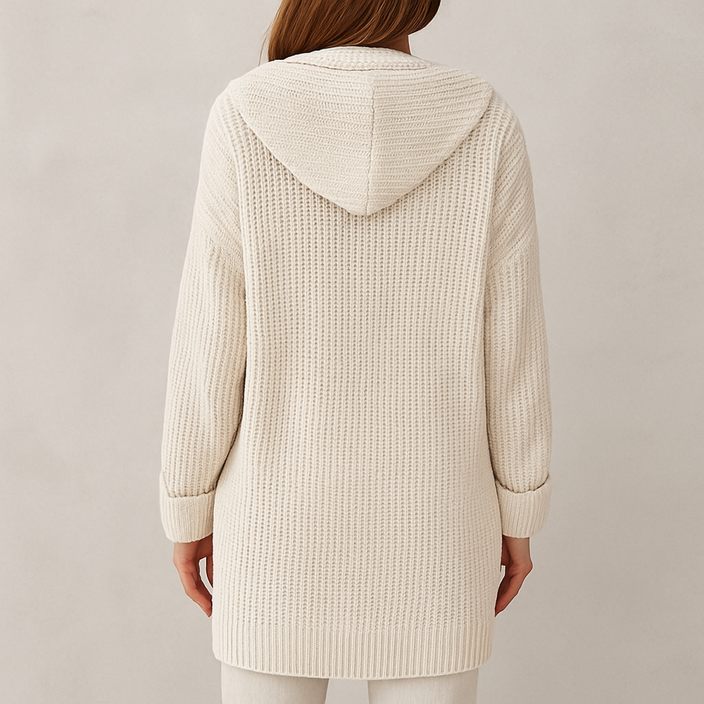 Locker geschnittener Damen Strickjacke mit Taschen | Übergang