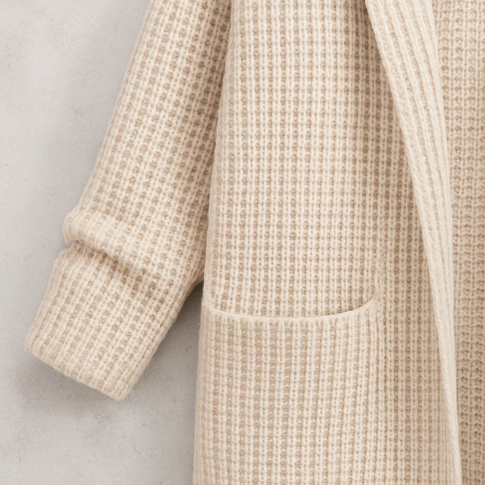 Locker geschnittener Damen Strickjacke mit Taschen | Übergang