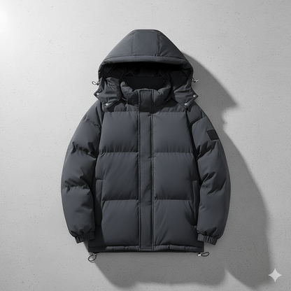 Warme Herren Steppjacke mit Kapuze | Winter Casual