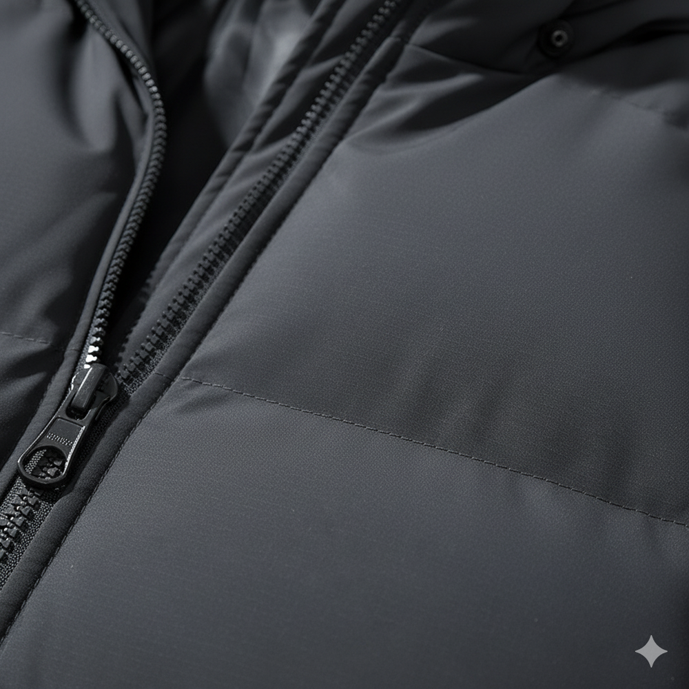 Warme Herren Pufferjacke mit Kapuze