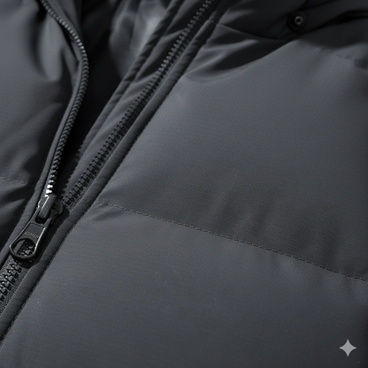Warme Herren Steppjacke mit Kapuze | Winter Casual