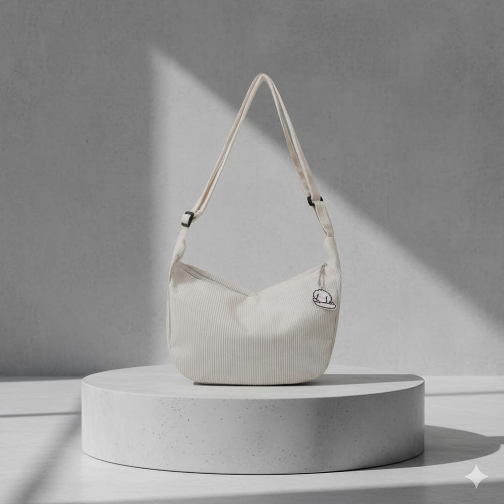 Lässige Damen Umhängetasche aus Cord | Leicht & Bequem