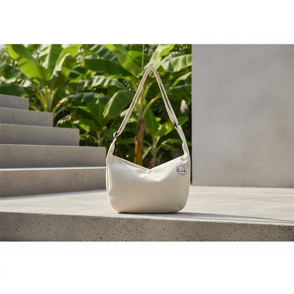 Lässige Damen Umhängetasche aus Cord | Leicht & Bequem