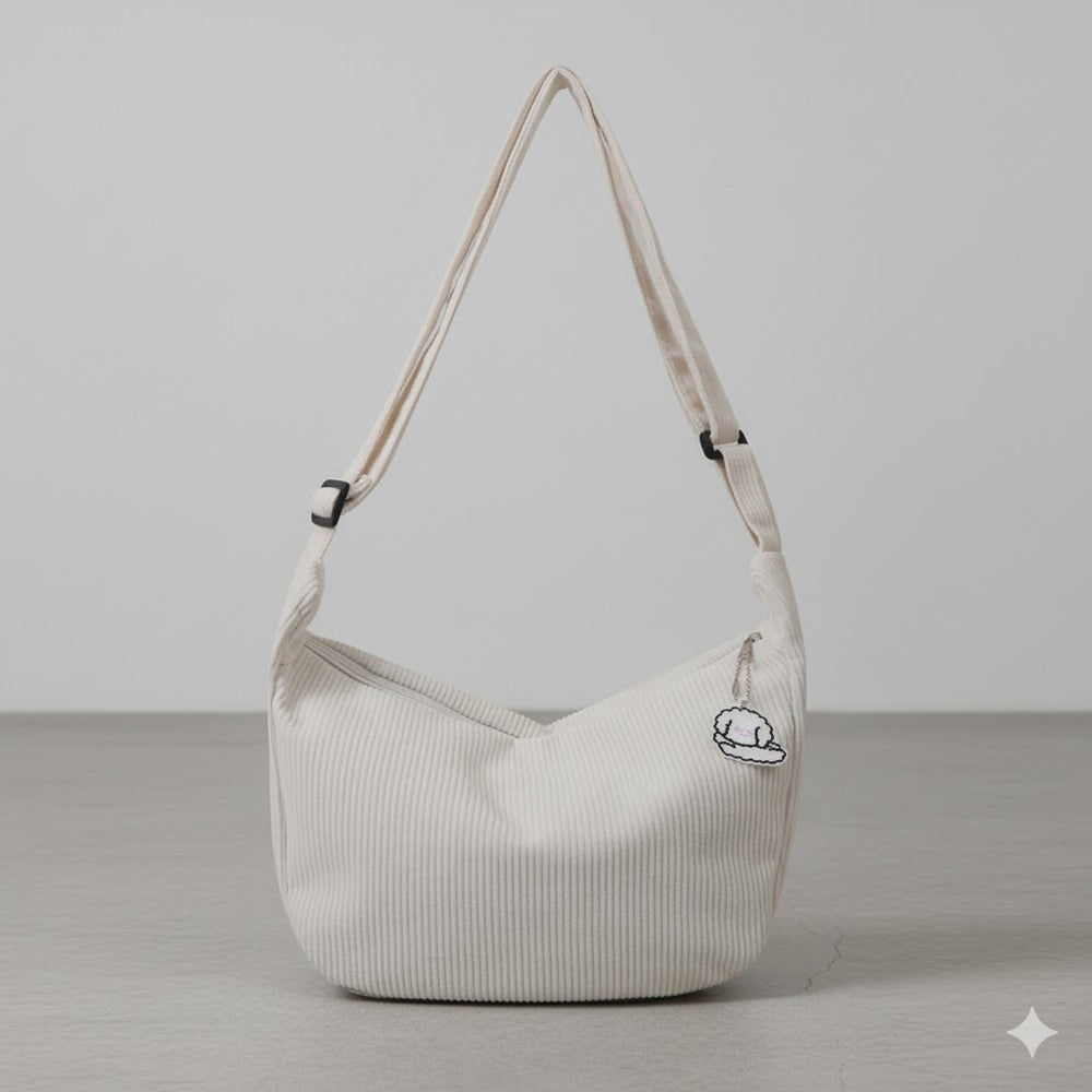 Lässige Damen Umhängetasche aus Cord | Leicht & Bequem