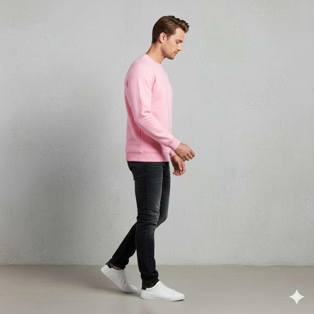 Herren Sweatshirt mit Rundhalsausschnitt