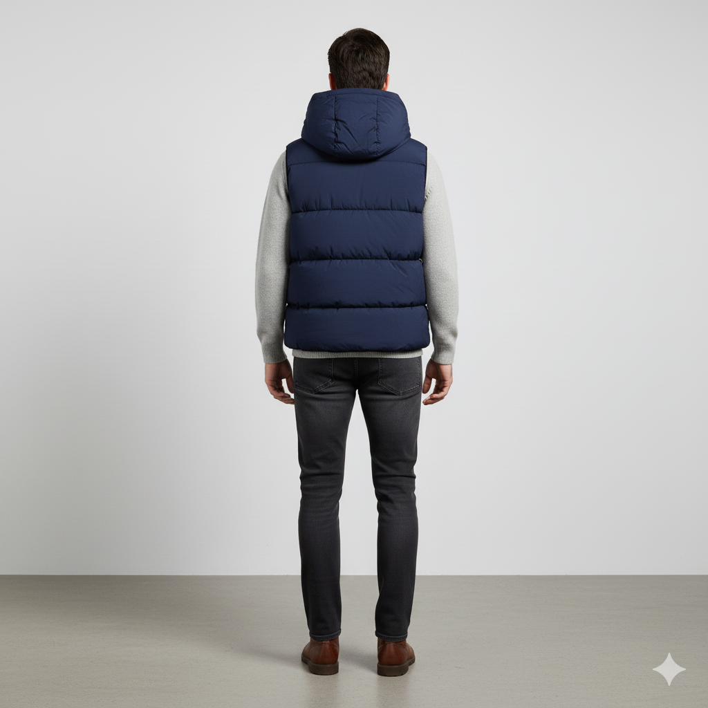 Herren Steppweste mit Kapuze | Warm & Bequem | Herbst/Winter