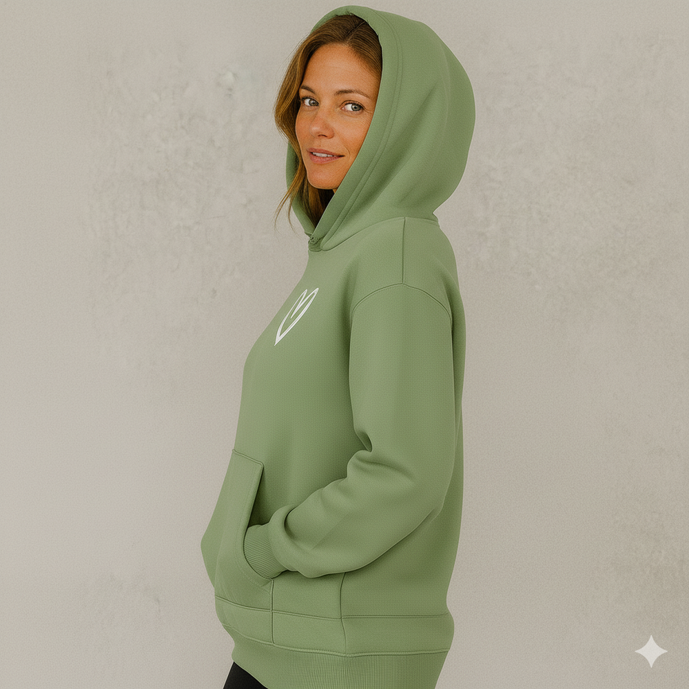 Damen Hoodie mit Herz Print | Lässig & Bequem