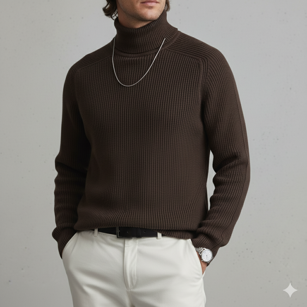 Herren Strickpullover mit Rollkragen | Warm & Elegant | Winter