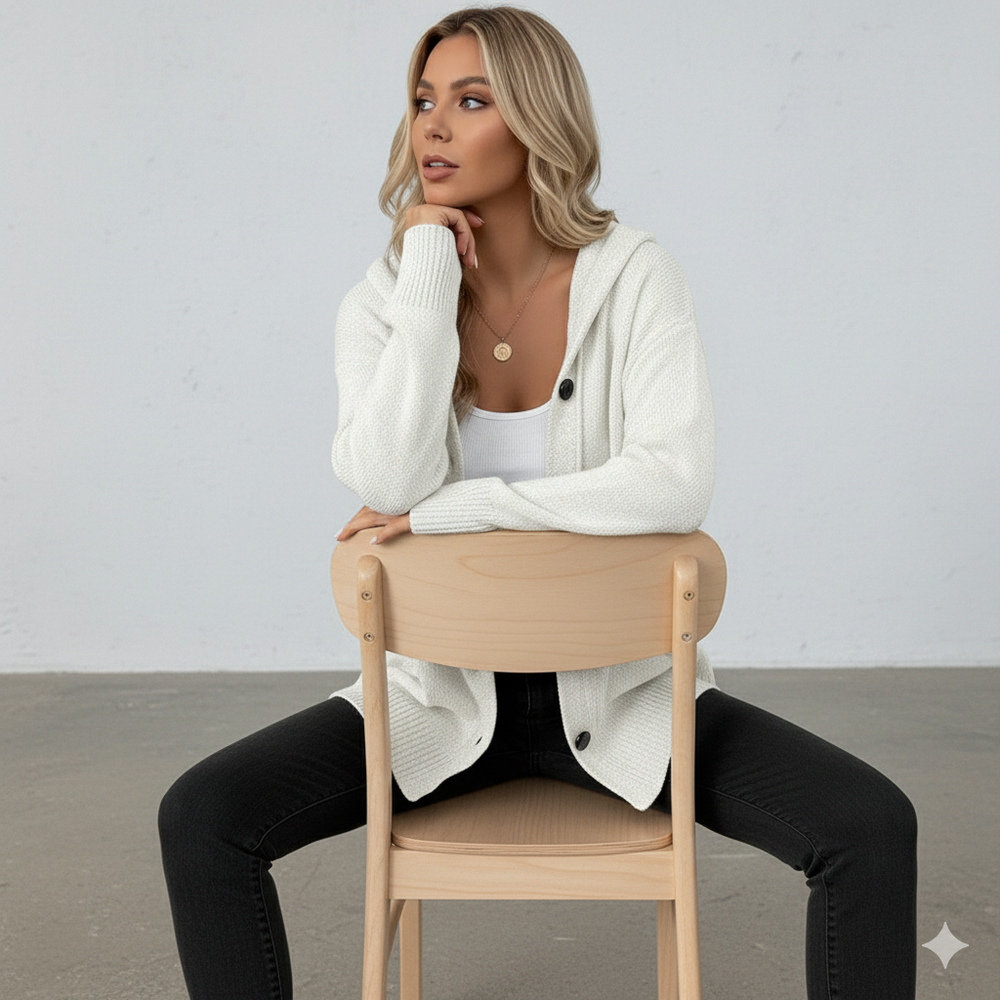 Lässiger Damen Strickjacke mit Knopfleiste | Herbst Winter