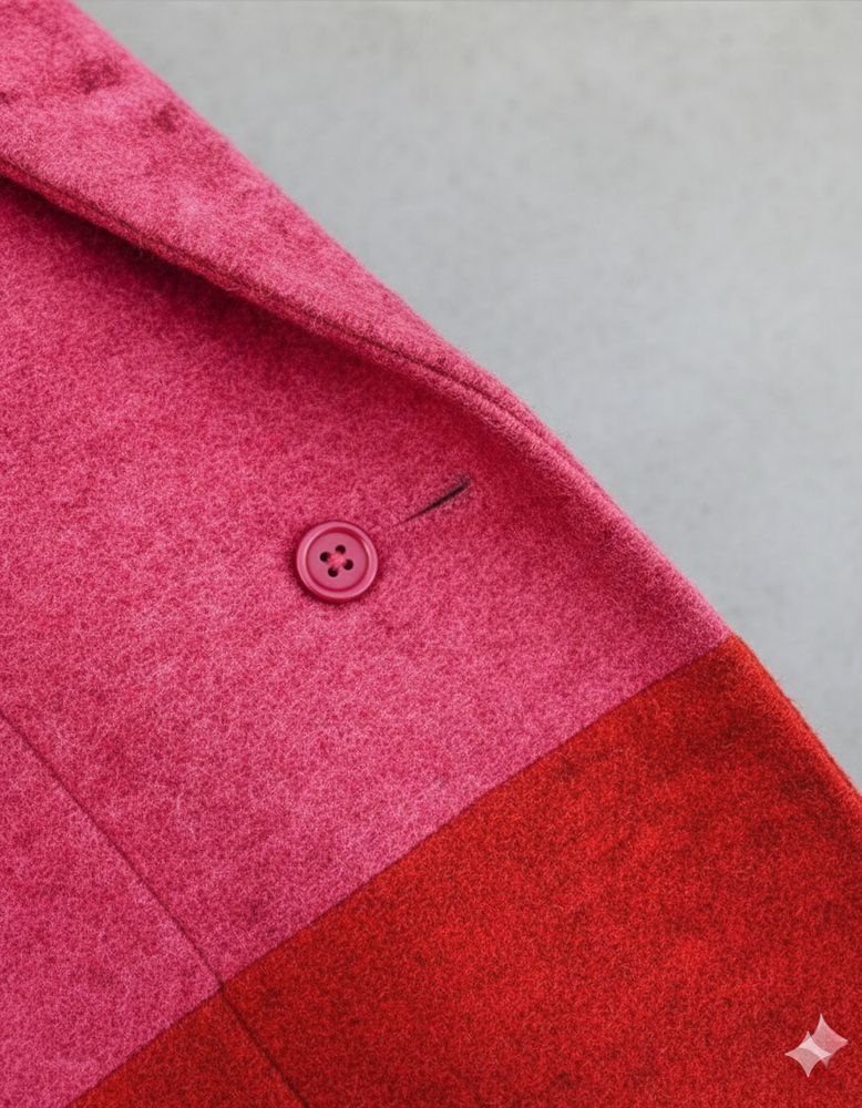 Damen Wollmantel mit Karomuster | Oversize & Warm | Winter