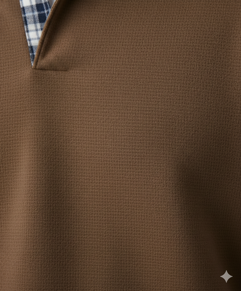 Lässiger Herrenpullover mit Reverskragen | Bequem | Freizeit