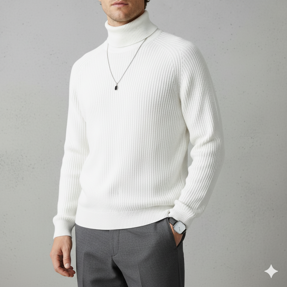 Herren Strickpullover mit Rollkragen | Warm & Elegant | Winter