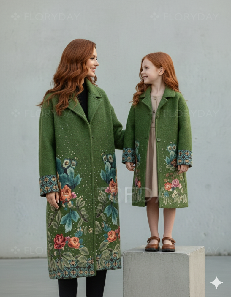 Damen Wollmantel mit Karomuster | Oversize & Warm | Winter