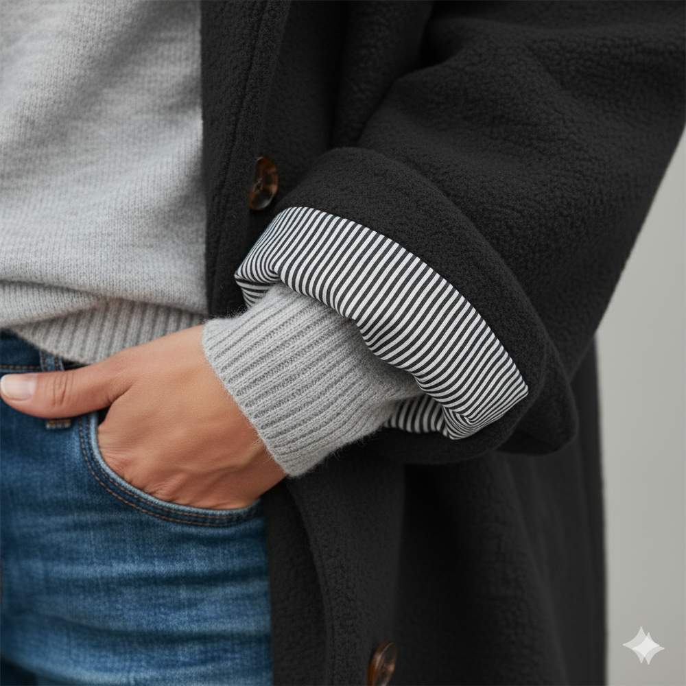 Warmer Damen Mantel aus Teddyfleece | Kuschelig & Elegant für Winter