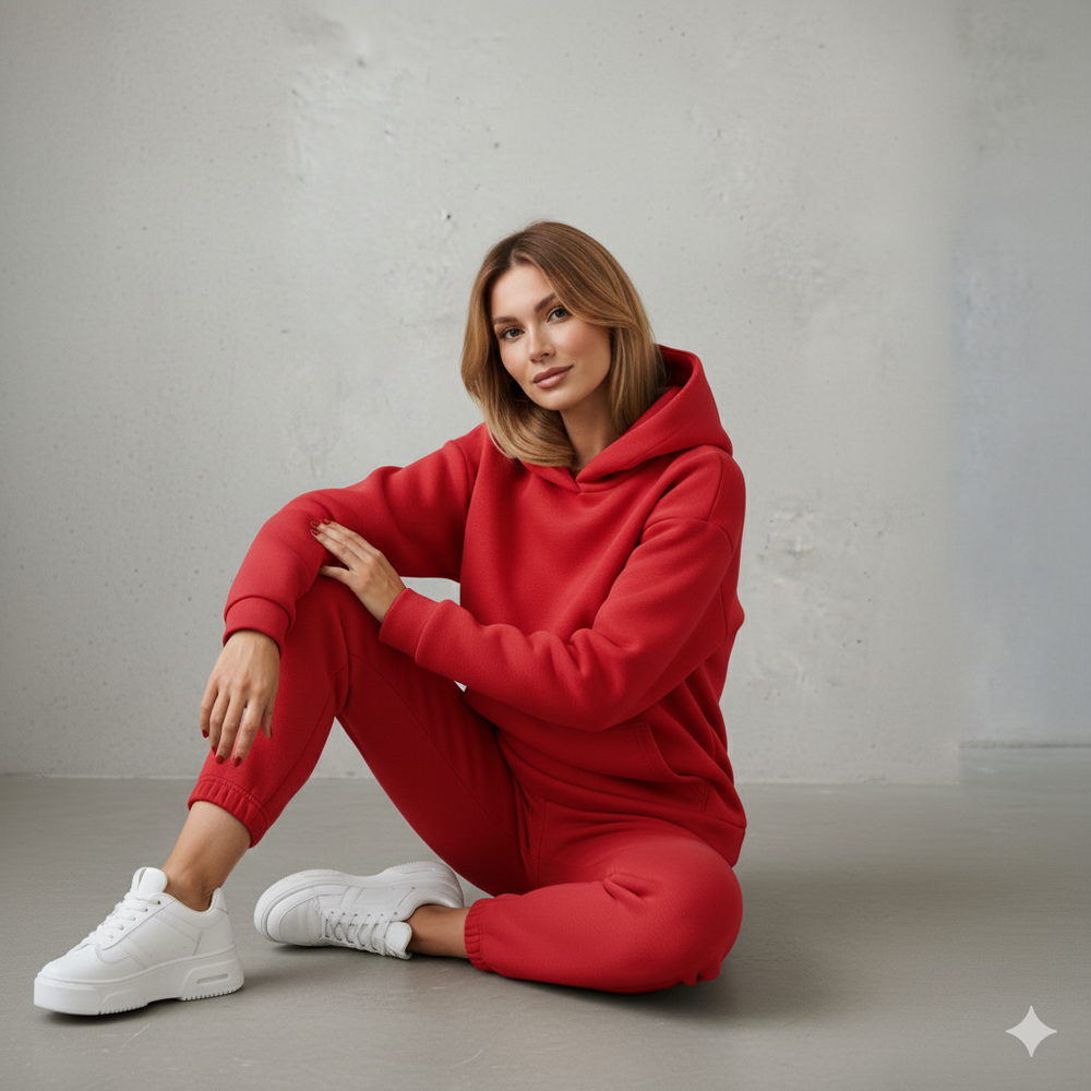Warmer Damen Hoodie Zweiteiler | Bequem für Herbst & Winter