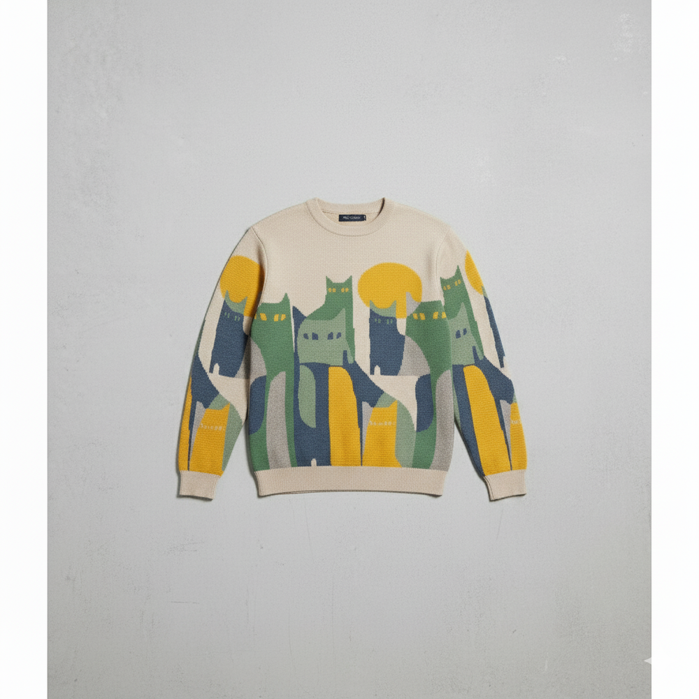 Moderner Herrenpullover mit Print | Lässig & Stylisch | Herbst/Winter