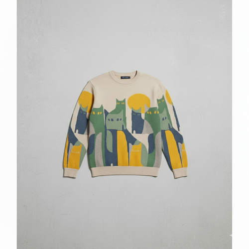 Moderner Herrenpullover mit Print | Lässig & Stylisch | Herbst/Winter