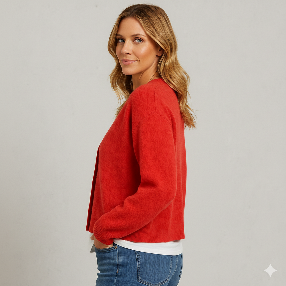 Damen Strickjacke mit V-Ausschnitt | Herbst & Übergang