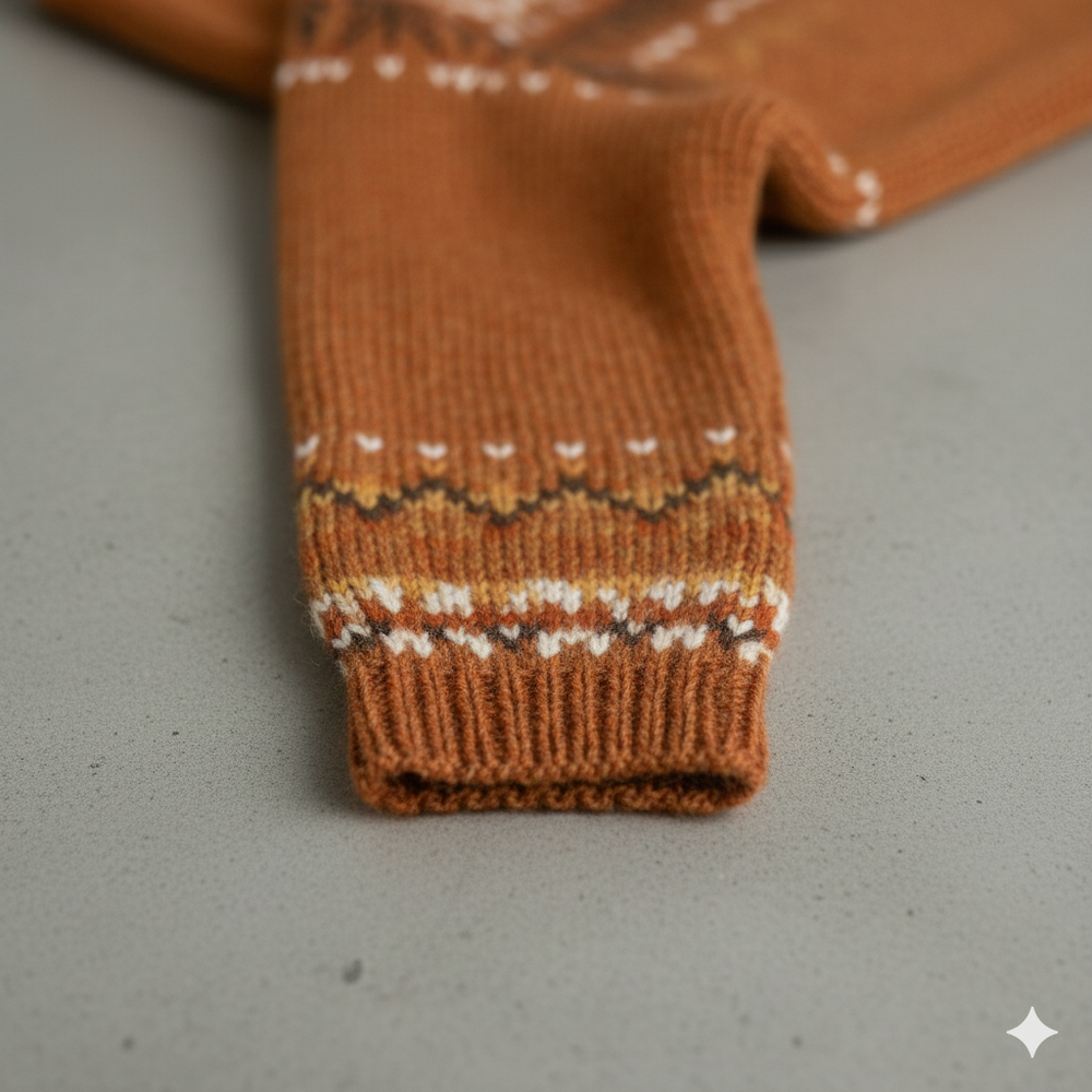 Damen Strickpullover mit Rundhals | Winter | Norweger-Muster