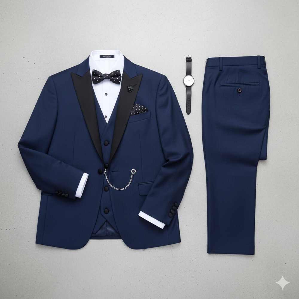 Herren 3-teiliger Anzug Slim Fit | Business Hochzeit Smoking