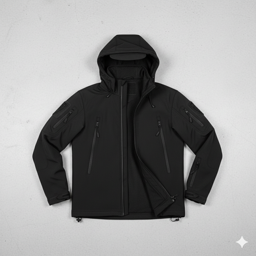 Herren Outdoor Taktikanzug mit Kapuze | Wasserabweisend & Winter