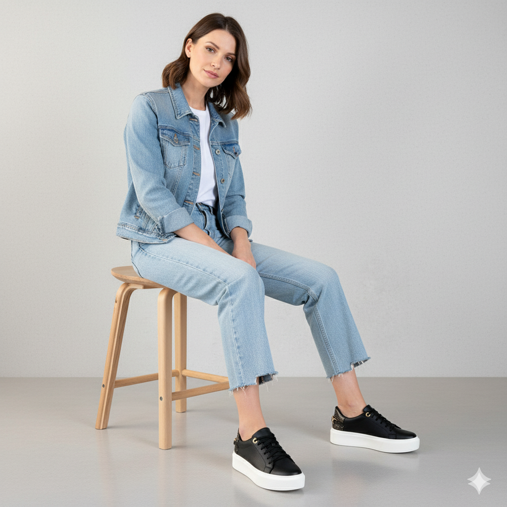 Damen Sneaker mit Plateau Sohle | Elegant & Bequem