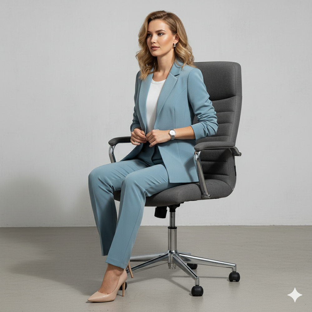 Damen Hosenanzug Elegant | Business Blazer & Hose Slim Fit