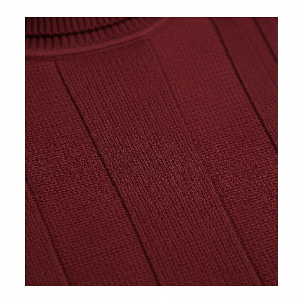 Herren Rollkragenpullover mit Strukturmuster