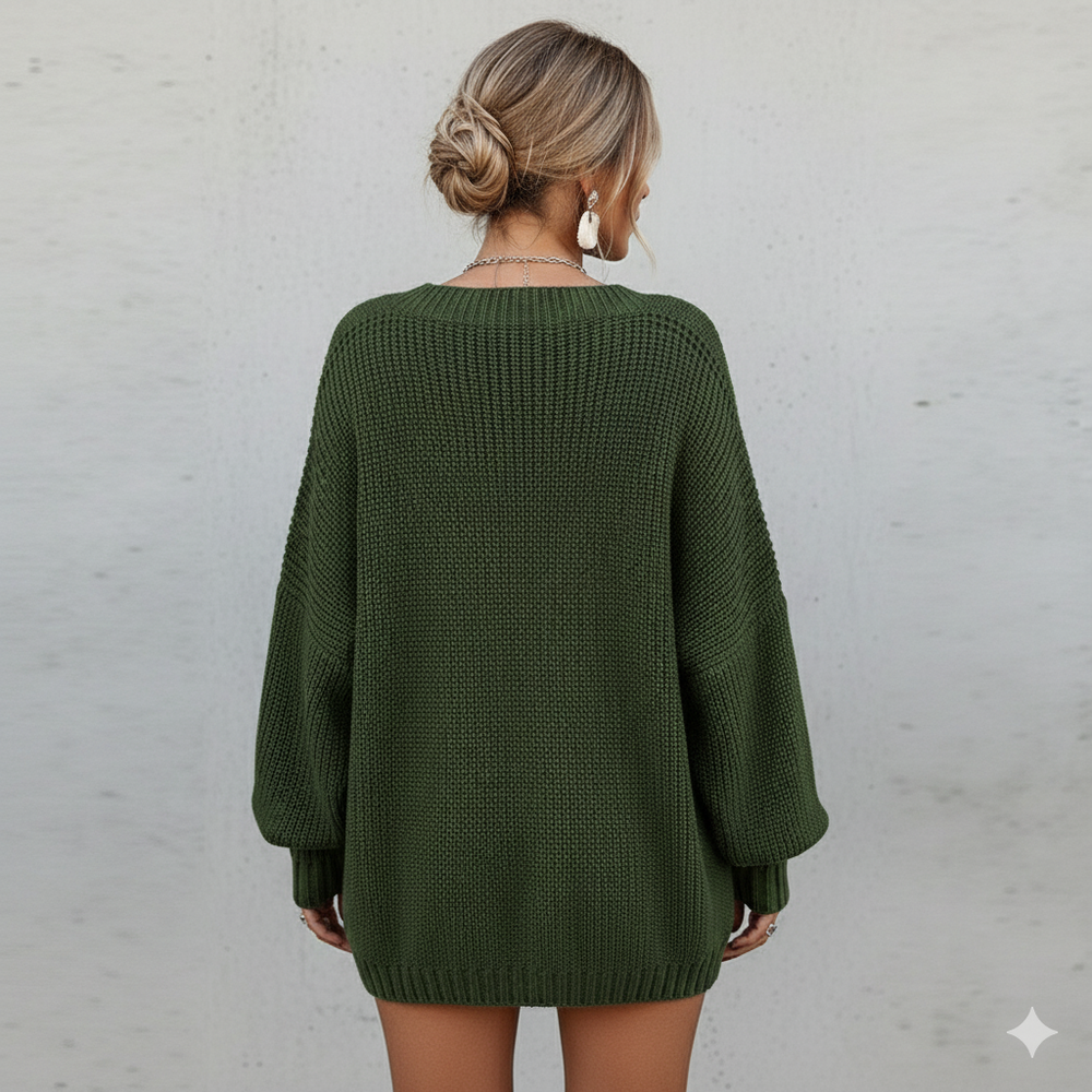 Locker gestrickter Damenpullover | Oversize & Freizeit