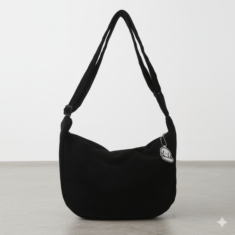 Lässige Damen Umhängetasche aus Cord | Leicht & Bequem