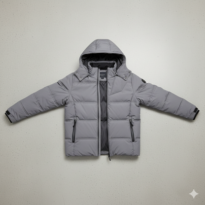 Warme Herren Daunenjacke mit Kapuze | Winter | Slim Fit