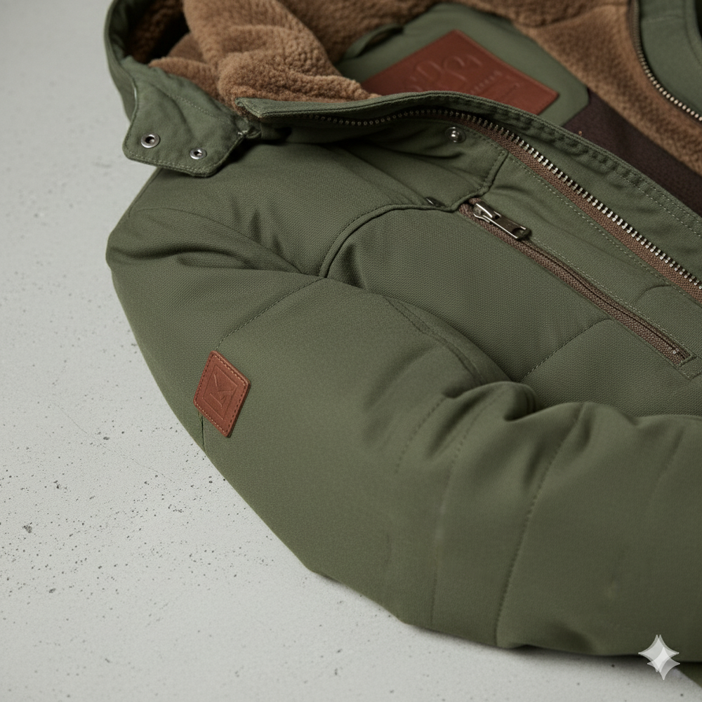 Warmer Herren Wintermantel mit Kapuze | Dick & Funktional