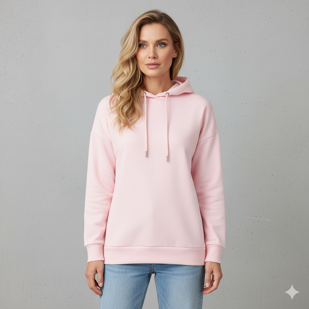 Lässiger Damen Hoodie mit Rückendruck