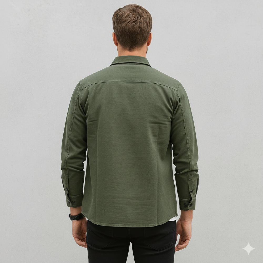 Herren Freizeithemd langarm | Modern mit Brusttasche