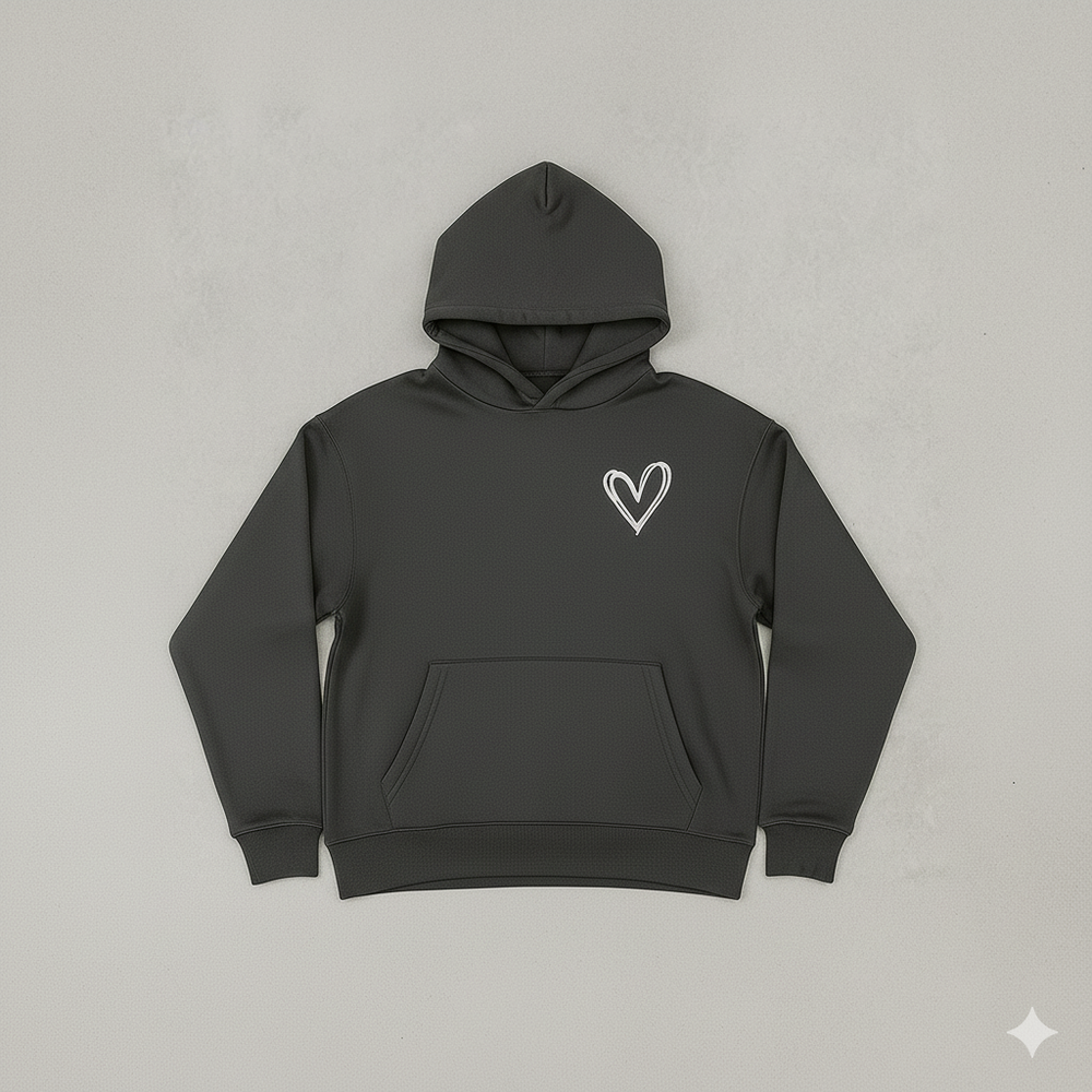 Damen Hoodie mit Herz Print | Lässig & Bequem