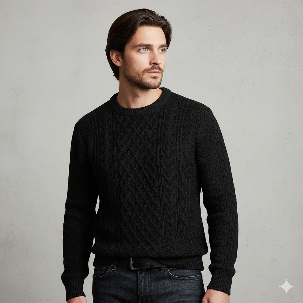 Herren Strickpullover mit Strukturmuster | Modern & Warm | Winter