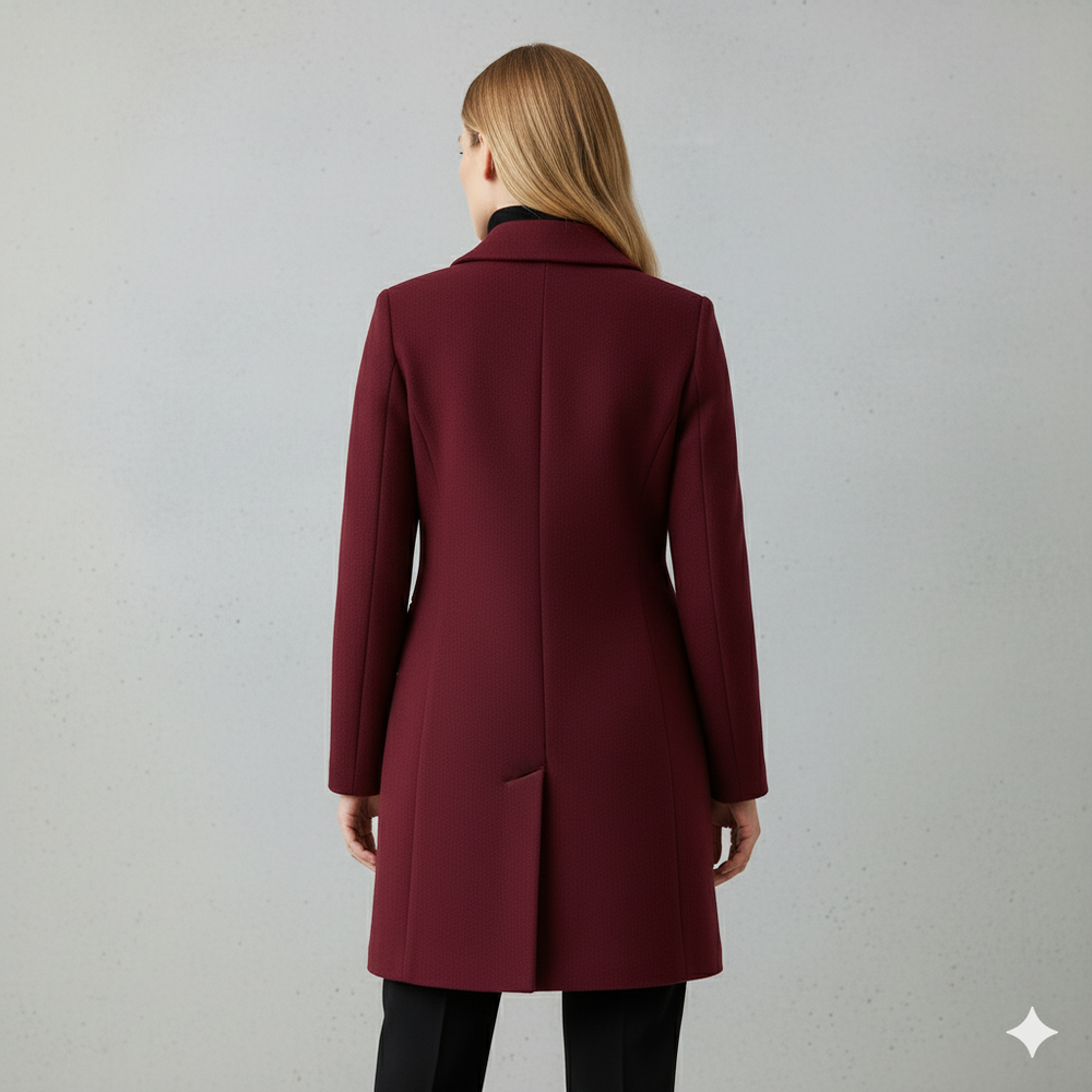 Damen Wollmantel mit Reverskragen | Doppelreihig & Klassisch | Winter